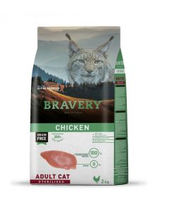 BRAVERY CAT ADULT STERILIZED CHICKEN 2KG