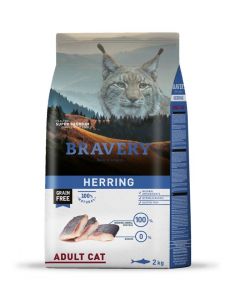 BRAVERY CAT ADULT HERRING 2KG