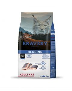 BRAVERY CAT ADULT HERRING 7KG