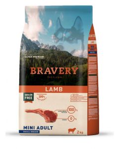 BRAVERY DOG MINI ADULT LAMB  2KG