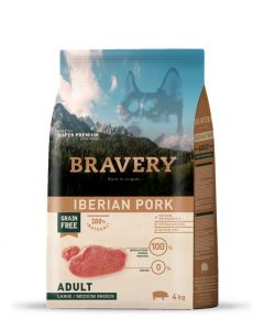 BRAVERY DOG ADULT PORK IB. MED-LARGE BR. 4KG