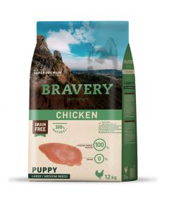 BRAVERY DOG PUPPY CHICKEN  MED-LARGE BR. 12KG