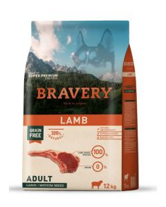 BRAVERY DOG ADULT LAMB  MED-LARGE BR. 12KG