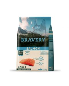 BRAVERY DOG ADULT SALMON  MED-LARGE BR. 12KG