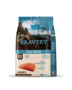 BRAVERY DOG PUPPY SALMON  MED-LARGE BR. 12KG