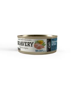 BRAVERY CAT  HUMEDO CHICKEN BREAST FILLETS AND PEAS 12X70GR