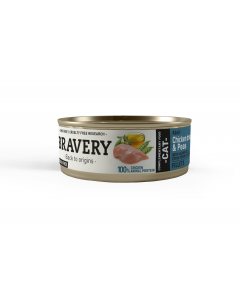 BRAVERY CAT  HUMEDO CHICKEN BREAST FILLETS AND PEAS 24X70GR