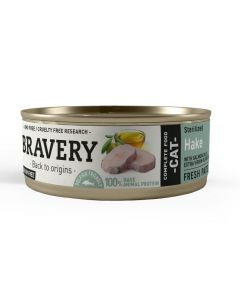 BRAVERY CAT  HUMEDO STERELIZED  HAKE 12X70GR