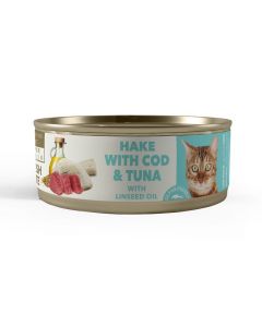 AMITY CAT HUMEDO STERILIZED HAKE WITH COD AND TUNA 24/80GR