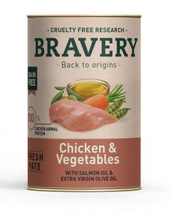 BRAVERY DOG HUMEDO CHICKEN & VEGETABLES 290G