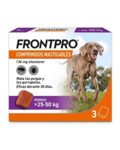 FRONTPRO COMPRIMIDOS MASTICABLES DE 25 A 50KG (3 UNID)