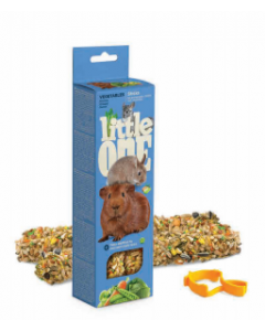 LITTLE ONE  STICK COBAYAS,CONEJOS,CHINCHILLAS CON VERDURAS 2X60GR