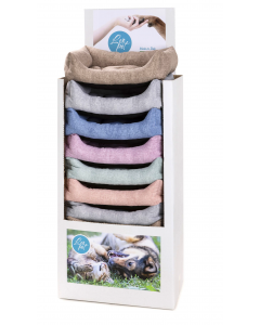 LEO PET EXPOSITOR CAMAS RODI COLORES LISOS PASTEL SURTIDO 60X70 CM (14 UNIDADES POR EXPOSITOR)