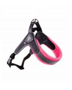 LEO PET ARNÉS AIRSOFT PVC/MALLA/POLIPOLIMETRICO TALLA 4,CM.50-60 ROSA FLUOR