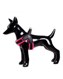 LEO PET ARNES DE PVC-NYLON-MALLA ROSA FLUOR T-4 50-60CM