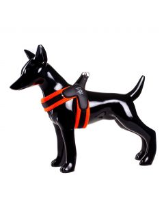 LEO PET ARNES DE PVC-NYLON-MALLA NARANJA NEON T-1 20-30CM