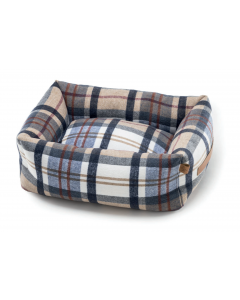 LEO PET CAMA ELBA TARTÁN AZUL 60X70 CM
