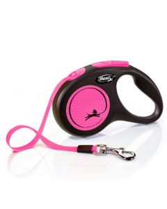 CORREA FLEXI NEW NEON S CINTA 5M ROSA NEÓN