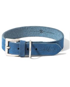 LEO PET FATTED LEATHER COLLAR 40x2 CM BLUE
