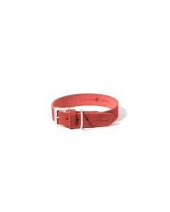 LEO PET FATTED LEATHER COLLAR 40x2 CM RED