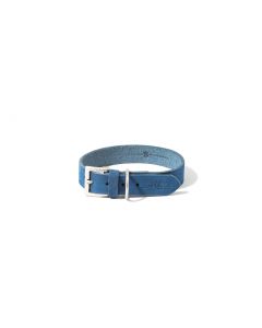 LEO PET FATTED LEATHER COLLAR 50x3 CM BLUE