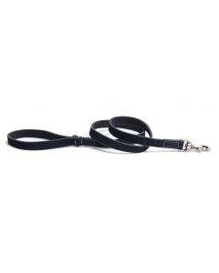 LEO PET FATTED LEATHER LEAD 120x2 CM BLACK