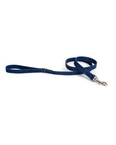 LEO PET FATTED LEATHER LEAD 120x2 CM BLUE
