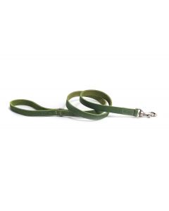 LEO PET FATTED LEATHER LEAD 120x2 CM GREEN