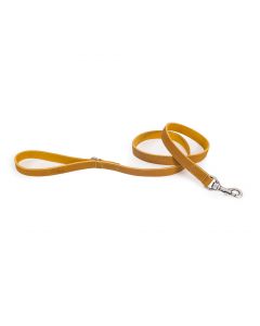 LEO PET FATTED LEATHER LEAD 120x2 CM YELLOW