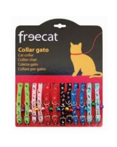 FREEDOG EXPOSITOR 12 COLLARES PARA GATOS CON CASCABEL