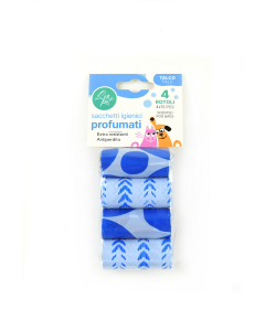 LEO PET BOLSAS HIGIÉNICAS DE COLORES AROMA DE TALCO 4 ROLLOS