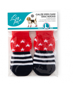 LEO PET CALCETINES PERRO STAR&STRIPS TALLA L PACK 2