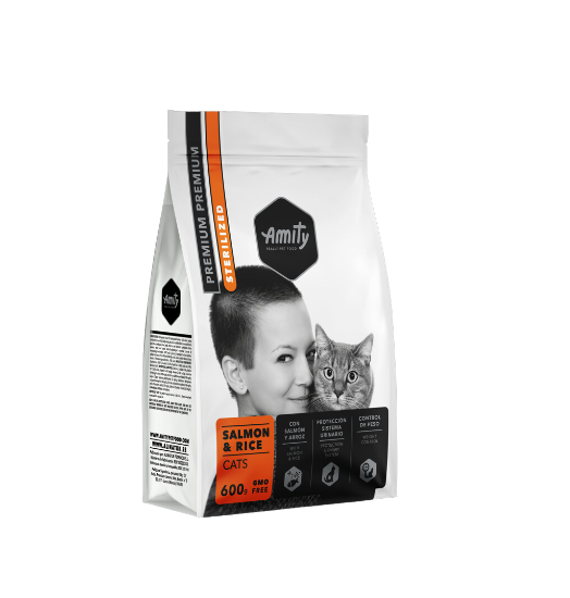 AMITY CAT PREMIUM STERELIZED SALMON 600GR