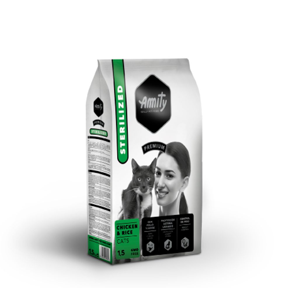 AMITY CAT PREMIUM  STERILIZED CHICKEN 1,5KG