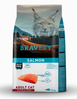 BRAVERY CAT ADULT STERILIZED SALMÓN 2KG