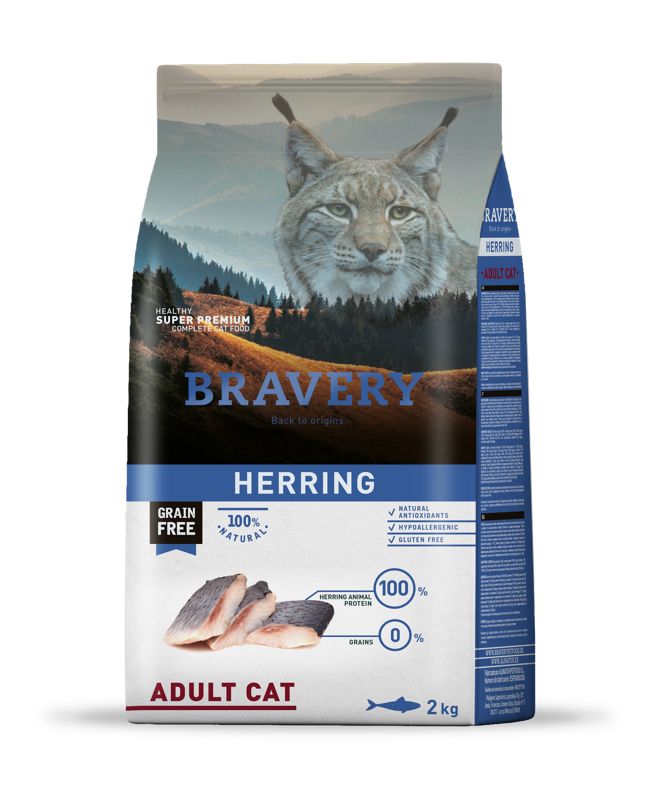 BRAVERY CAT ADULT HERRING (ARENQUE) 2KG