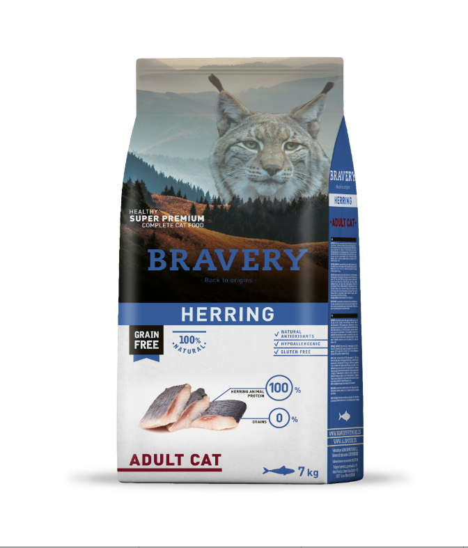 BRAVERY CAT ADULT HERRING (ARENQUE) 7KG