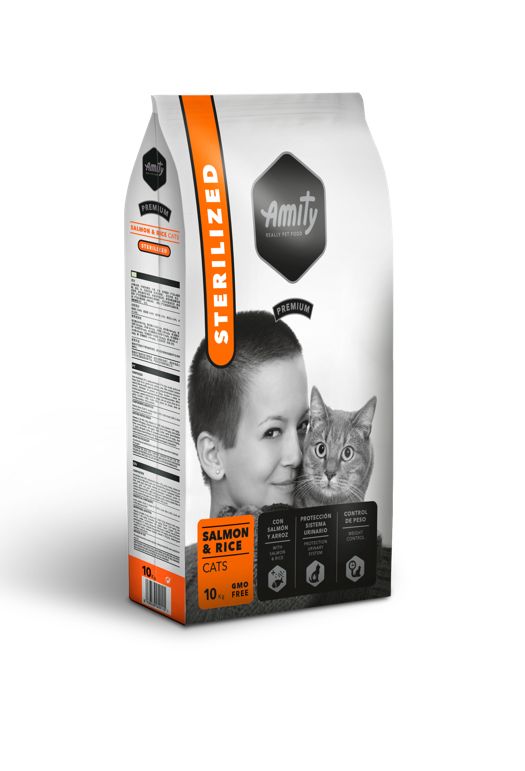AMITY CAT PREMIUM  STERILIZED SALMÓN 10KG