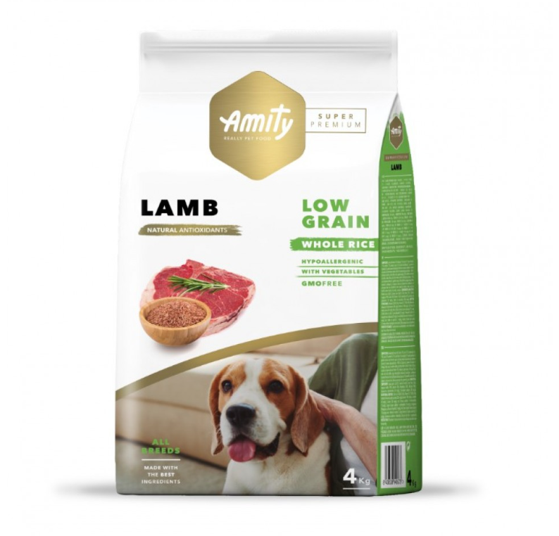 AMITY DOG LOW GRAIN ADULT LAMB 4KG