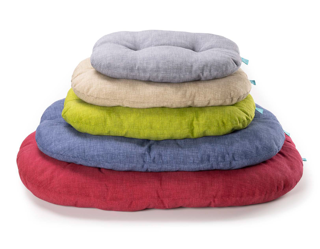 LEO PET COLCHON OVAL NETTUNO COLORES LISOS MIXTOS 55X40 CM