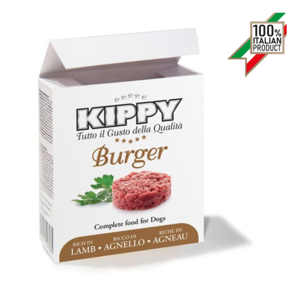KIPPY DOG HAMBURGUESA PATÉ CORDERO 100GR (20 UND.)