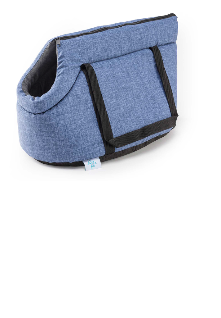 LEO PET BOLSA DE TRANSPORTE DE ESPUMA "VENERE" 40X25X21CM AZUL VAQUERO/GRIS