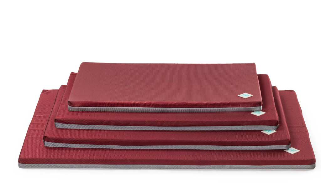 LEO PET COLCHON MARTE OXFORD PANAL BURDEOS/GRIS 75X115X4 CM