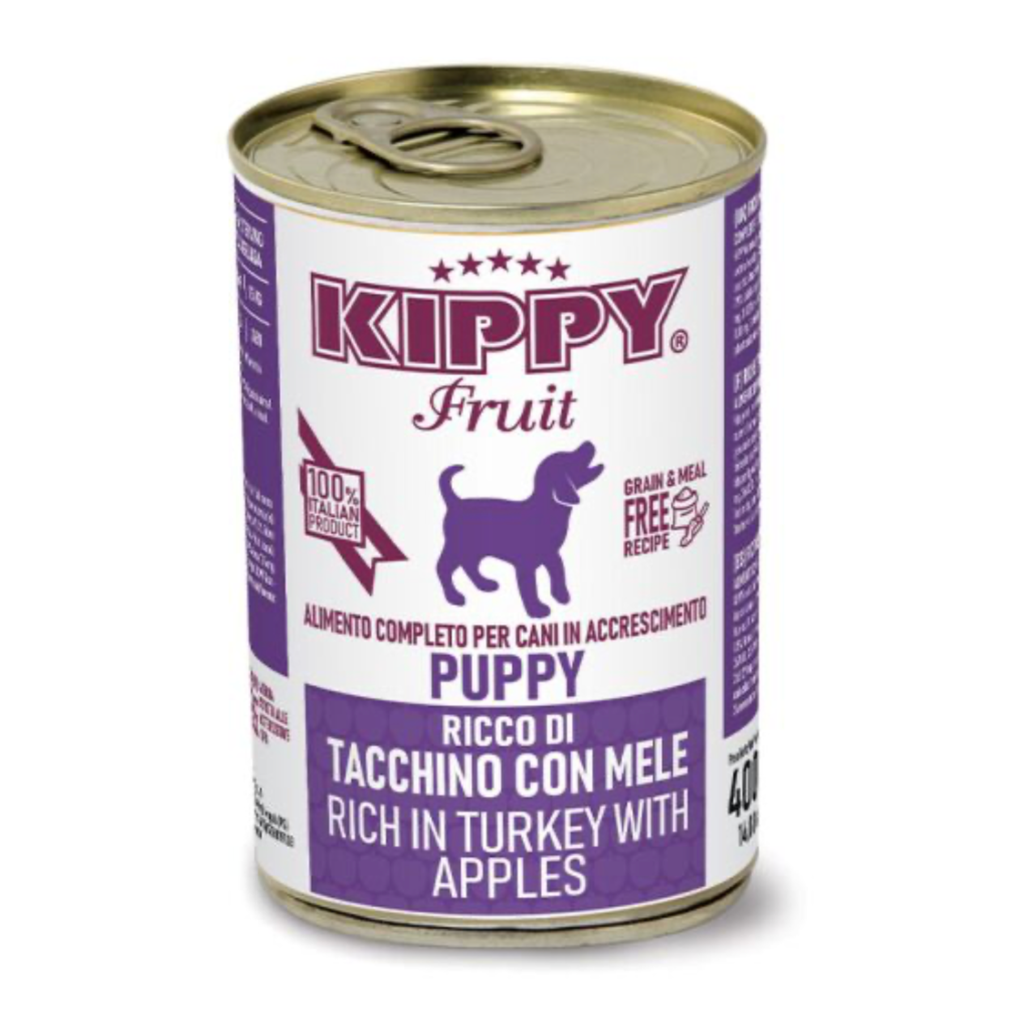 KIPPY DOG PUPPY PATÉ PAVO CON MANZANA 400GR (24 UND.)
