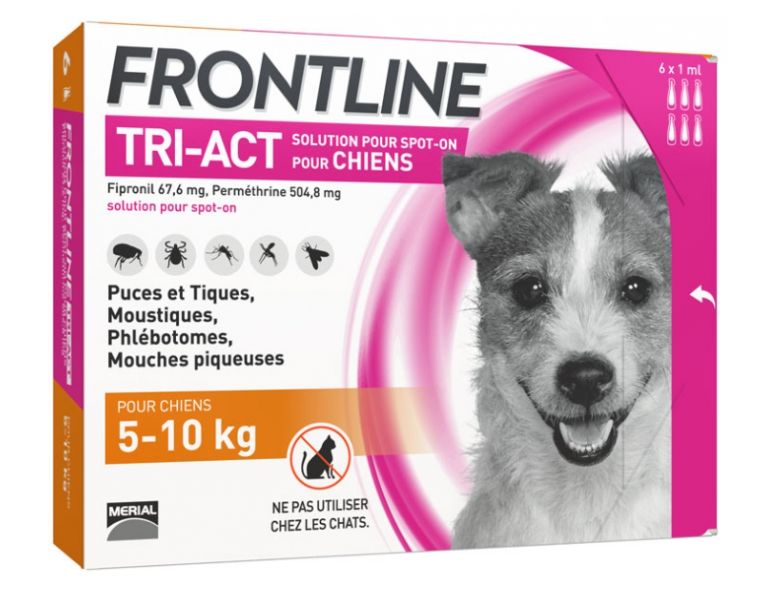 FRONTLINE TRI-ACT 6 PIPETAS DE 5 A 10 KG, 1 ml