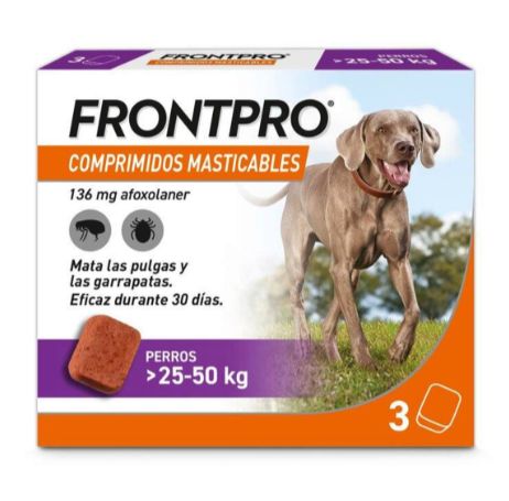 FRONTPRO COMPRIMIDOS MASTICABLES DE 25 A 50KG (3 UNID)