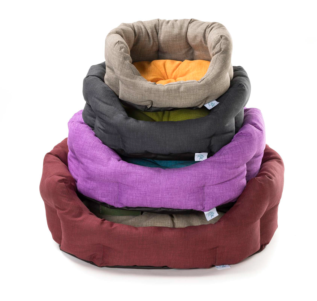 LEO PET CAMA REDONDA SANTORINI 65X23H CM COLORES LISOS MIXTOS