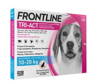 FRONTLINE TRI-ACT 3 PIPETAS (DE 10 A 20 KG)
