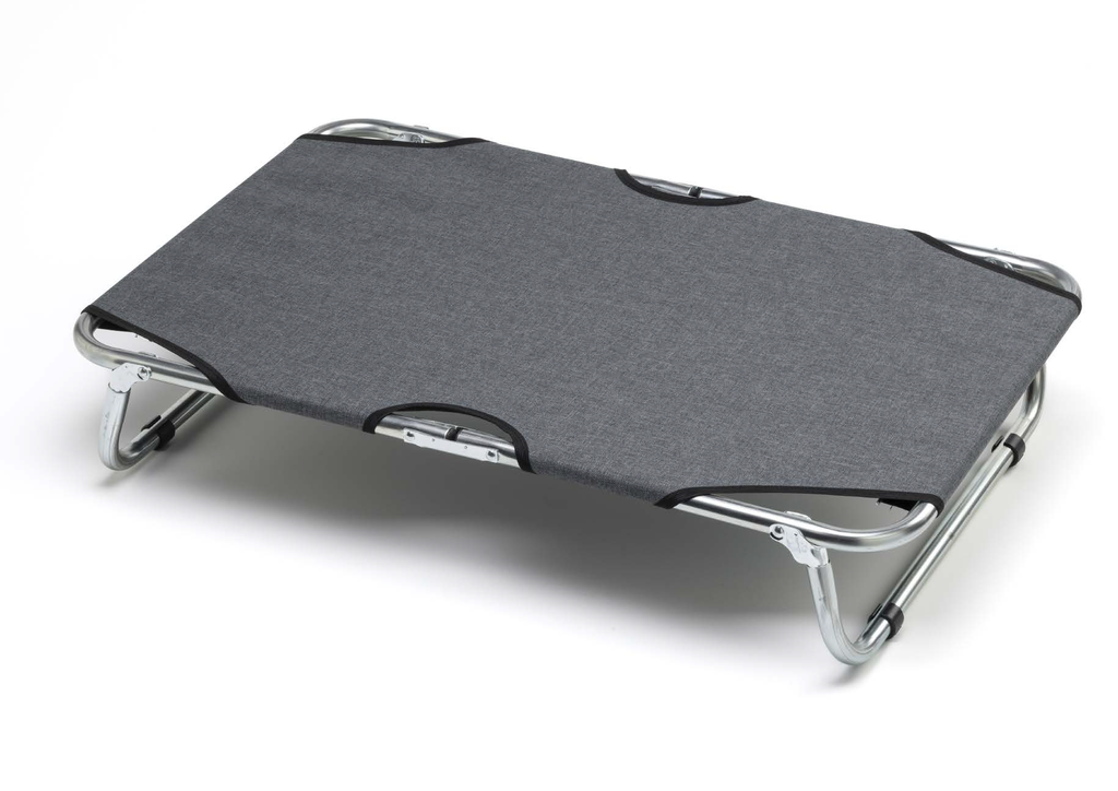 LEO PET CAMA PARA PERROS PLEGABLE METALICA GRIS 50X80 CM
