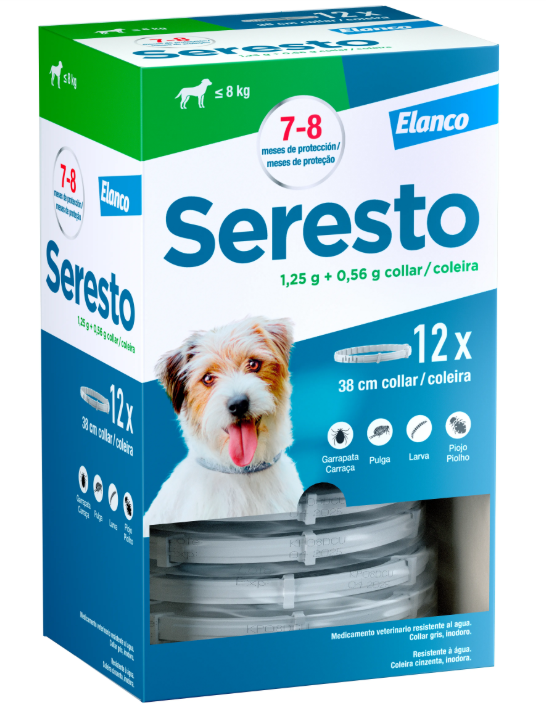 SERESTO PERROS PEQUEÑO PACK 12unid. (- 8 Kg.)